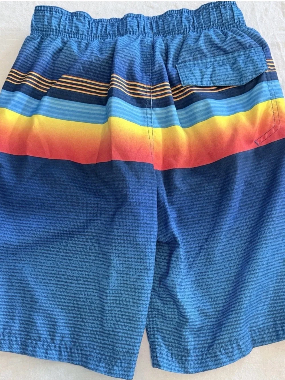 Gerry Weber Boys Blue Multicolor Stripe Swim Trunks